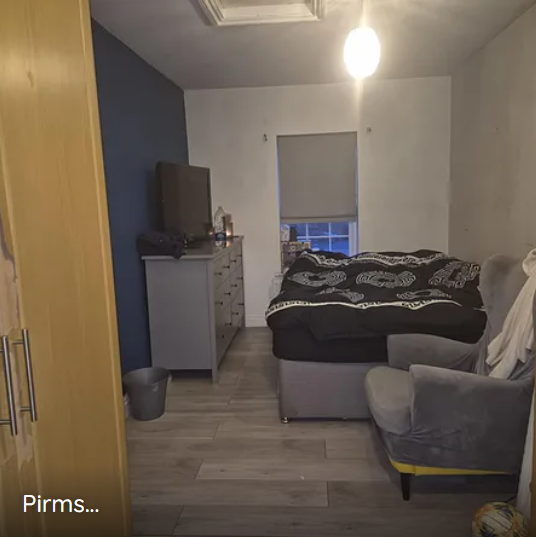 Pirms · guļamistabas sākotnējais iekārtojums