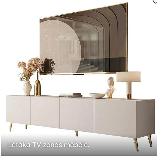 Pieejamāks TV zonas mēbeles variants
