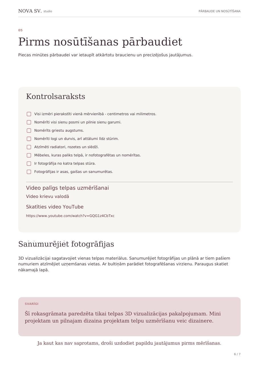 Instrukcijas 6. lappuse